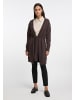 VINAJA Women Strick Long Cardigan in Braun