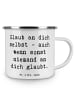 Mr. & Mrs. Panda Kaffeepott Spruch Glaube an dich selbst mit Spruch in Weiß
