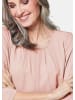 GOLDNER Blusenshirt Chiffon-Shirt mit 3/4-Arm, Rundhals in melba