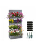 relaxdays Vertikalbeet in Grau - (B)80 x (H)180 x (T)48 cm