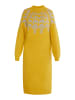 Albee Women Maxi Strickkleid in Curry Mehrfarbig