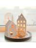 relaxdays Teelichthaus in Weiß - (B)7 x (H)12,5 x (T)6 cm
