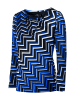 Mart Visser Caitlin Print Top Kobaltblau/Schwarz