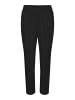 Vero Moda Legere Leinen Stoffhose Casual Schlupf Hose Ankle Pants in Schwarz