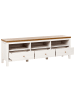 Beliani TV-Möbel INVERELL in Weiß/Braun - (W) 180 x (H) 58 x (L) 39 cm