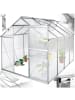 tectake Pflanzenhaus Aluminiumrahmen UV-beständig wärmedämmend 185x250x195cm