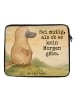 Mr. & Mrs. Panda Tasche Laptop Schnabeltier Mut Design mit Spruch in Weiß