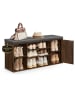 SONGMICS HOME Schuhbank in Kolumbianischer Nussbaum und Grau - (B)30.5 x (H)48 x (T)104 cm