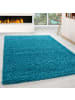 KADIMA DESIGN Teppich Hochflor Shaggy Waschbar Einfarbig RHEIN Strapazierfähig in Türkis