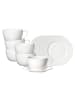 Ritzenhoff & Breker 6er Set Cappuccinotassen mit Untertassen Saphir 320 ml weiß in weiß