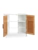 relaxdays Waschbeckenunterschrank in Natur/Weiß - (B)60 x (H)60 x (T)30 cm