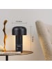 ZMH Tischleuchte LED in schwarz kabellos 2W USB-aufladbar Touch Dimmbar