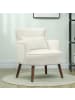 HOMCOM Einzelsessel-69L x 69,5B x 78H cm-Cremeweiß