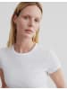 someday. Figurbetontes Rippshirt mit Rundhalsausschnitt in White