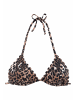 LASCANA Triangel-Bikini-Top in braun-bedruckt