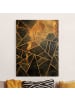 WALLART Leinwandbild Gold - Onyx mit Gold in Schwarz