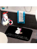 Mr. & Mrs. Panda Duschvorleger Einhorn Koffer mit Spruch in Schwarz