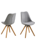 ebuy24 Esszimmerstuhl Dima Grau 2er Set