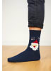 Yuhu Herren Weihnachtssocken 2er Set mit Weihnachtsmotiv in Dunkel-Blau