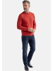 Redmond Pullover Basic in Rot / dunkelgrau