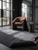 KADIMA DESIGN Teppich Kurzflor Uni rutschhemmend pflegeleicht Wohnzimmer Flur in Anthrazit