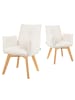 DUBI Möbel 2er-Set: Drehstuhl Mika-Tom in Creme - (B)60 x (H)88 x  (T)63 cm