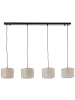 Brilliant Odar Pendelleuchte 4flg in schwarz/beige