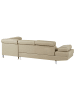 Beliani Ecksofa NORREA in Beige/Silber - (W) 262 x (H) 81 x (L) 169 cm linksseitig