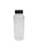 elasto Trinkflasche Carve "Refresh" in transparent/schwarz - 700 ml