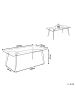 Beliani Esszimmertisch HUDSON II in Transparent/Braun - (W) 90 x (H) 75 x (L) 180 cm