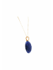 Gemshine Halskette mit Anhänger vollfacettierter Lapis Lazuli in gold coloured
