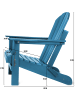 Aspero Aspero Gartenstuhl Adirondack mit Auflage in Blau