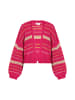 IZIA Women Cardigan in fuchsia lime