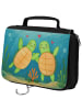 Mr. & Mrs. Panda Kulturtasche Schildkröten Paar Design ohne Spruch in Weiß