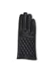 CASH-MERE.CH Lederhandschuhe mit caro style und Touchscreen tauglich in Schwarz
