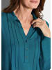 GOLDNER Tunikashirt Halbarm Blusenshirt mit Hemdkragen in petrol