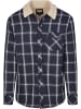Urban Classics Urban Classics Herren Sherpa Lined Shirt Jacket in navy/wht