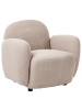 Beliani Sessel JULE in Beige/Schwarz - (W) 89 x (H) 77 x (L) 82 cm