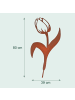 relaxdays 2 x Gartenstecker "Tulpe" in Braun - (B)39 x (H)80 cm