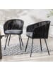 home24 Gartenstuhl NOXI 2er-Set in Schwarz