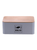 relaxdays Brotkasten in Grau - (B)33 x (H)13,5 x (T)19 cm