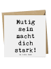 Mr. & Mrs. Panda Faltkarte Spruch Angst überwinden mit Spruch in Weiß