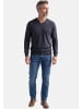 Redmond Pullover Basic in Dunkelblau / grau