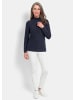 GOLDNER Feinstrickpullover mit Rollkante in marine