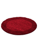 KADIMA DESIGN Teppich Hochflor Shaggy Waschbar Bordüre RHEIN Strapazierfähig in Rot