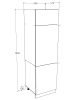 VCM  Küchenschrank B. 60 cm Hochschrank Fasola in Weiß / Anthrazit