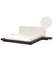 Beliani Doppelbett ZEN in Braun/Weiß - (W) 328 x (H) 86 x (L) 229 cm