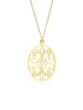 Elli Halskette 925 Sterling Silber Blume, Ornament, Oval in Gold