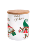 Geda Labels Vorratsdose Merry Christmas Wichtel in Weiß - 620ml