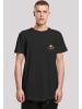 F4NT4STIC Long Cut T-Shirt Rainbow Turtle LONG TEE in schwarz